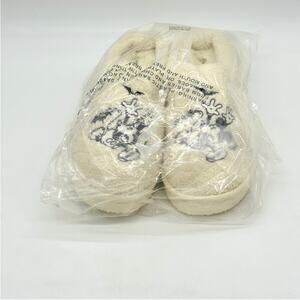 Aerie American Eagle Sherpa Mickey Mouse Bats Halloween Slippers Size 9 NEW
